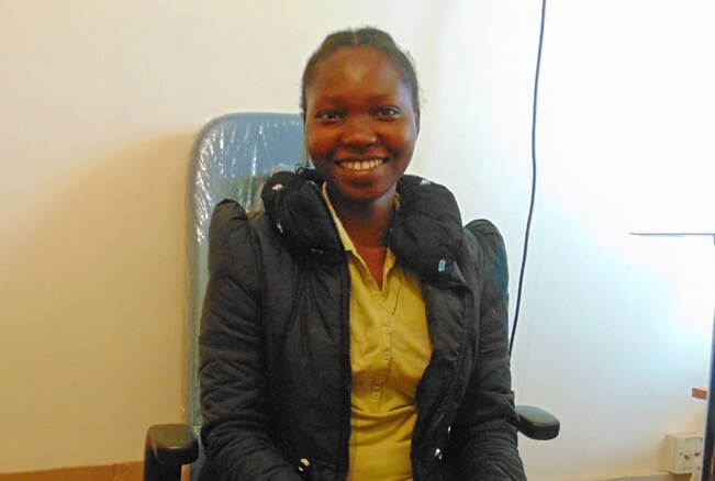 Vivian etter operasjonen